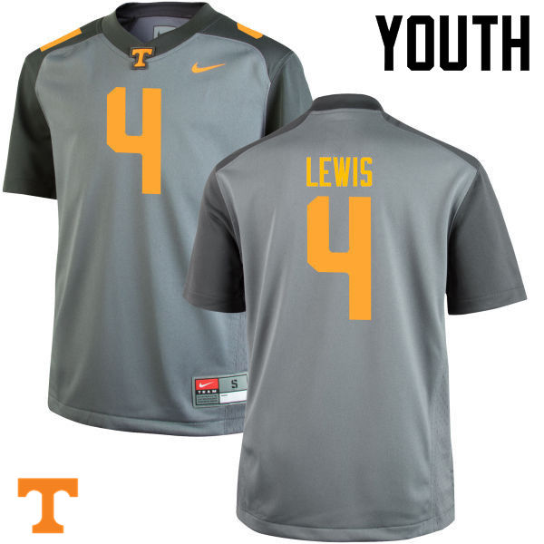 Youth #4 LaTroy Lewis Tennessee Volunteers College Football Jerseys-Gray